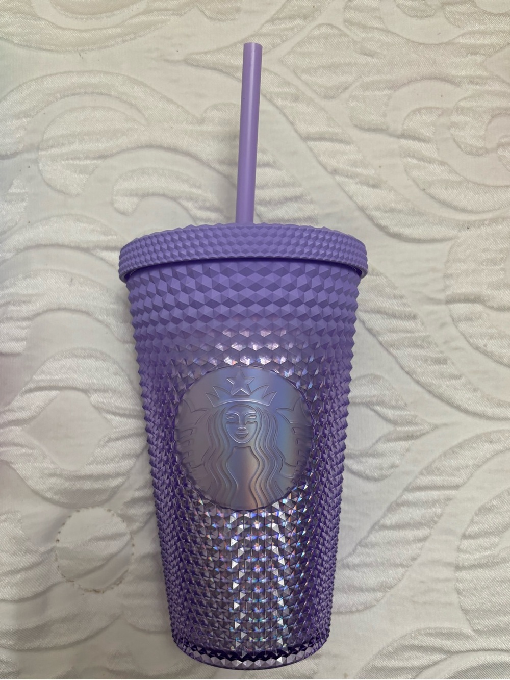 NWT Starbucks Lavender Reusable Cup with Straw size 16oz
